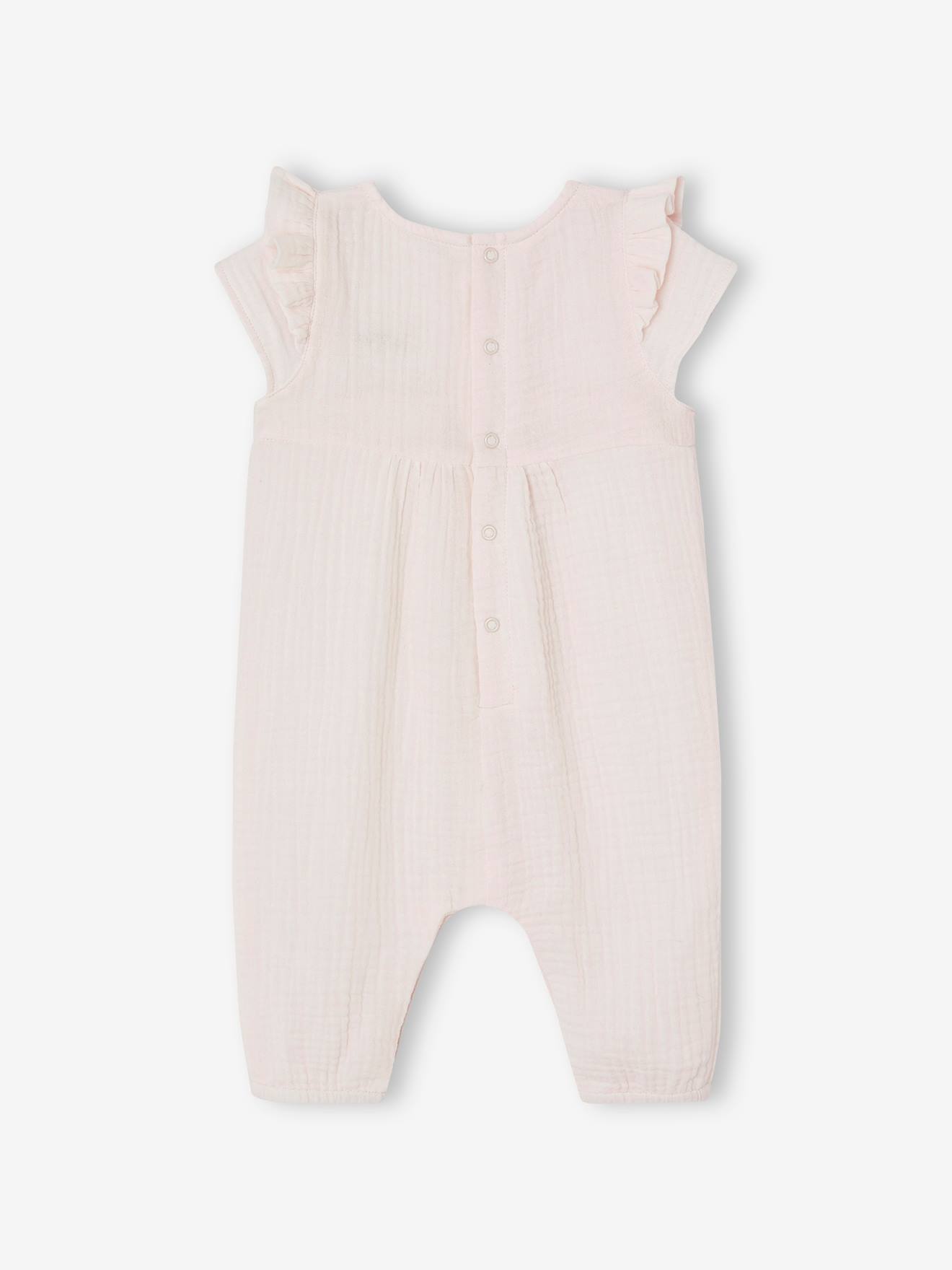 Vertbaudet Baby Overall aus Musselin - hellrosa