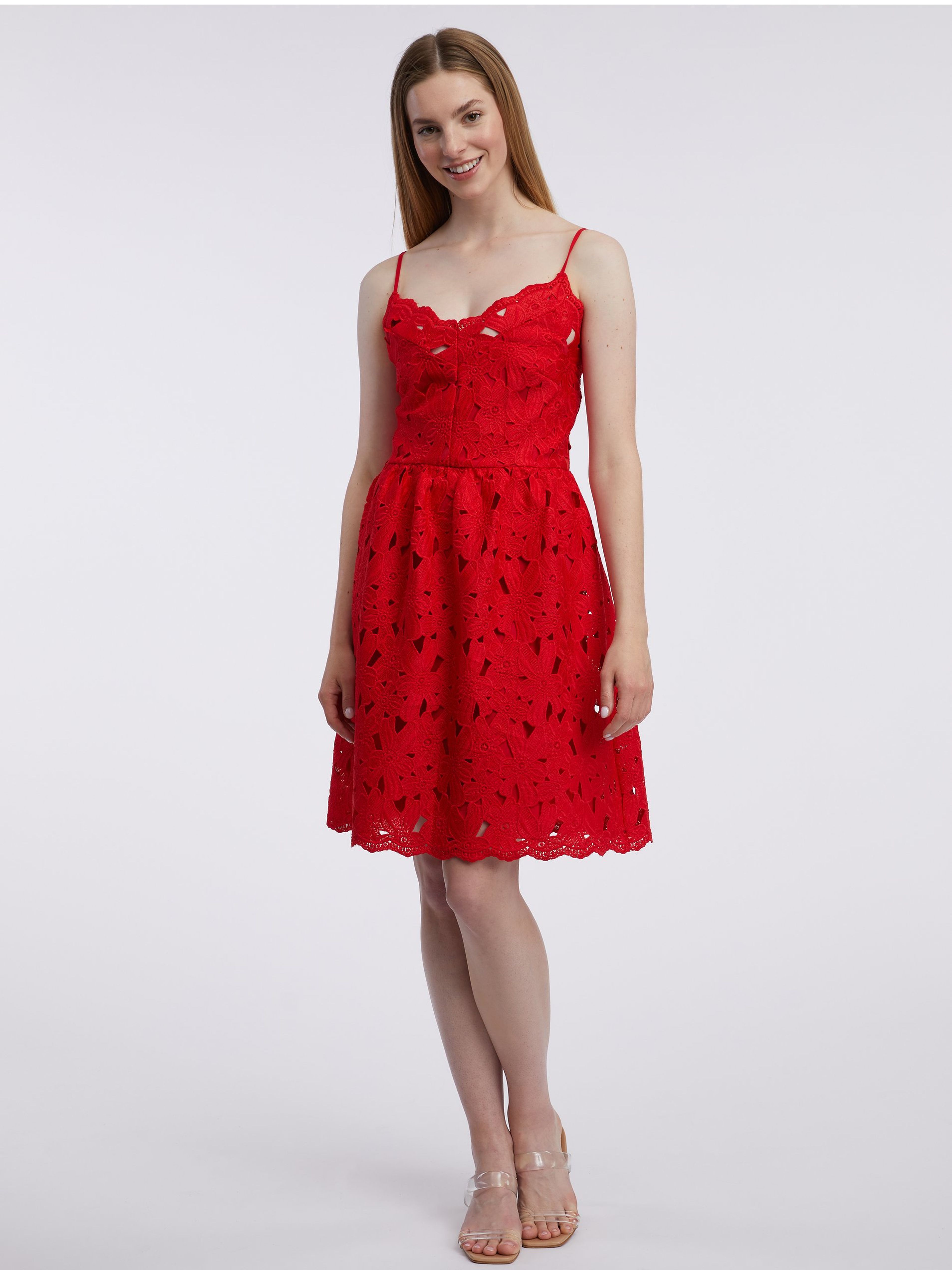 Rotes Damen-Spitzenkleid ORSAY