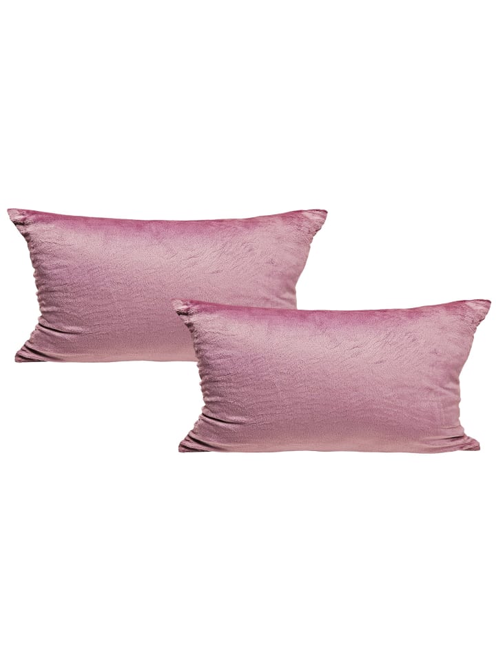 JACK 2er Set Teddy Flausch Kissenhülle Kissenbezug in Antik Rosa günstig kaufen