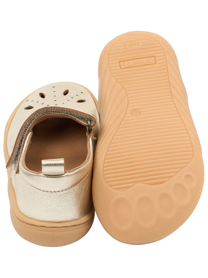 POM POM Leder-Barfußschuhe in Gold günstig kaufen