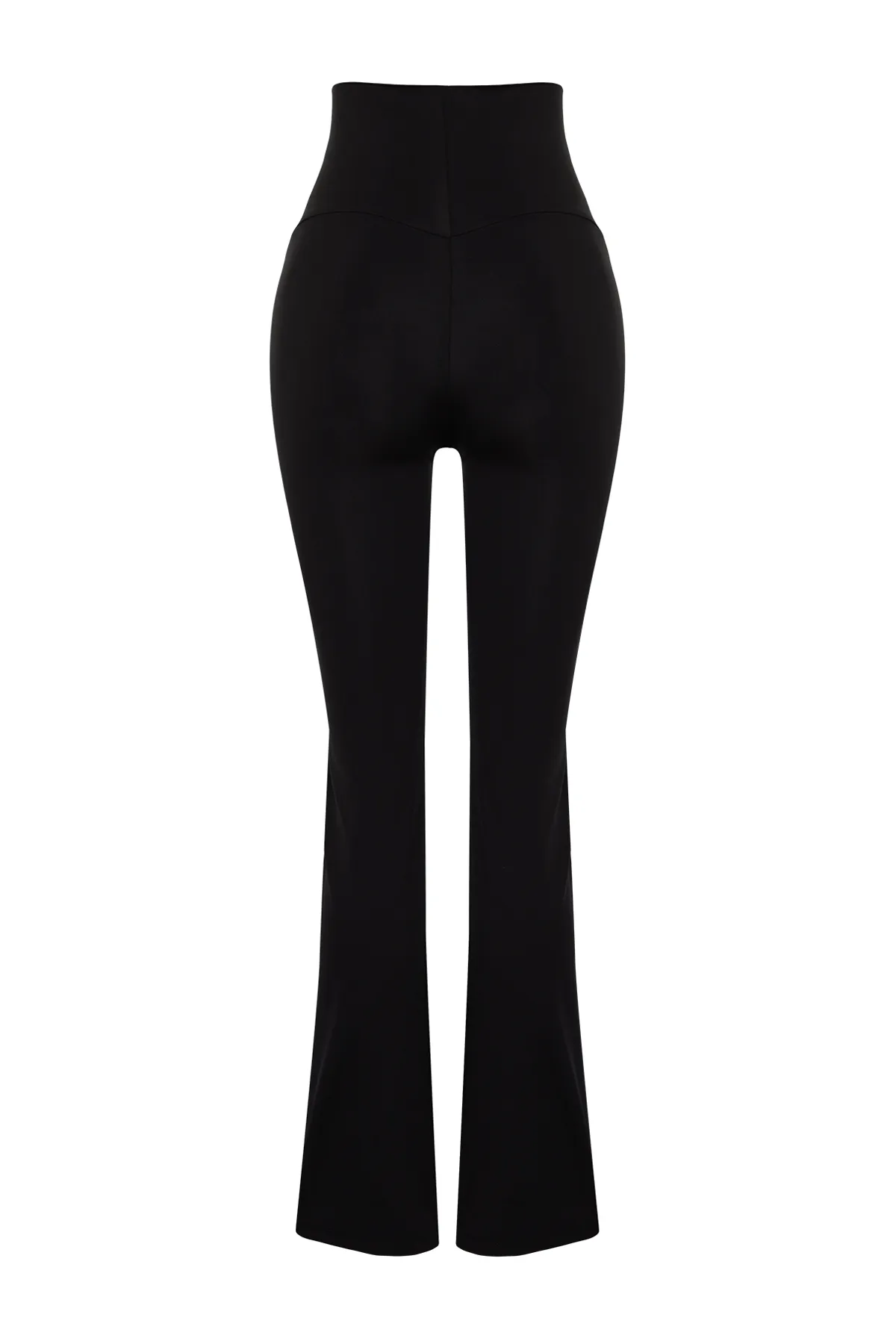 Trendyol Collection  Schwarze Sport-Jogginghose aus Scuba-Stoff mit Schlitz im spanischen Beinstil - THMSS24EA00003