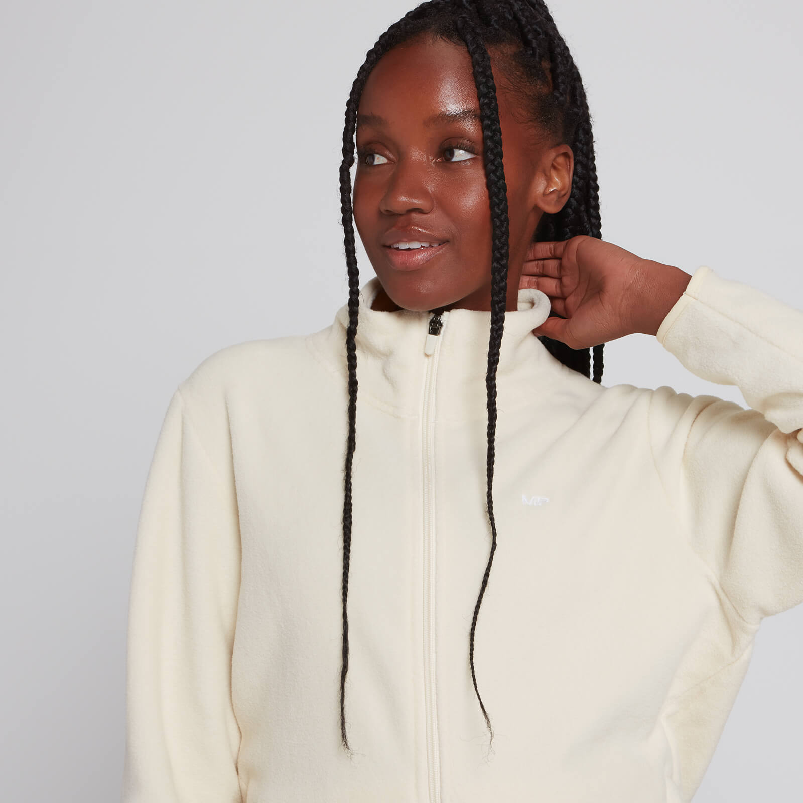 Veste zippée en polaire MP Essentials pour femmes – Écru