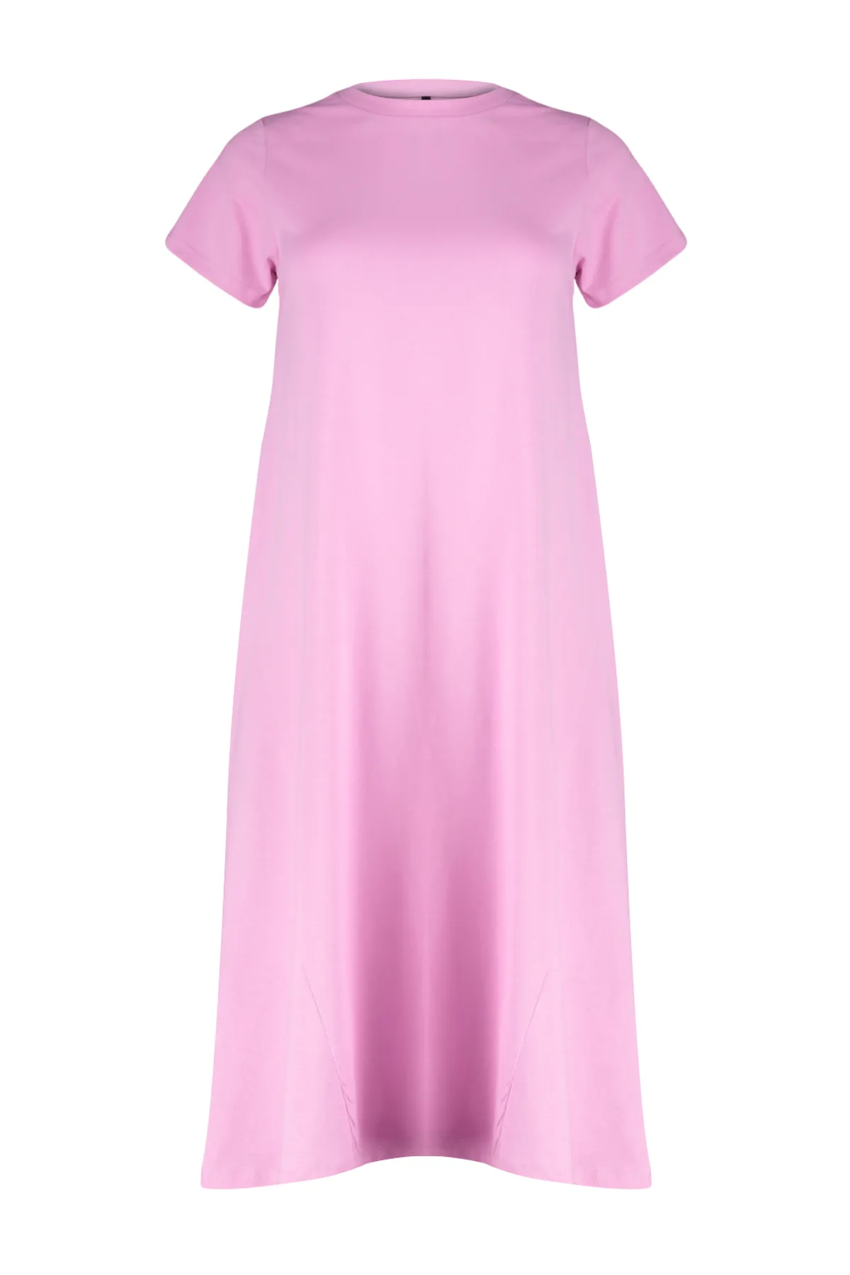 Trendyol Collection  Rosa A-Linien-Kleid mit Rundhalsausschnitt und flacher Tasche TWOSS24EL00169