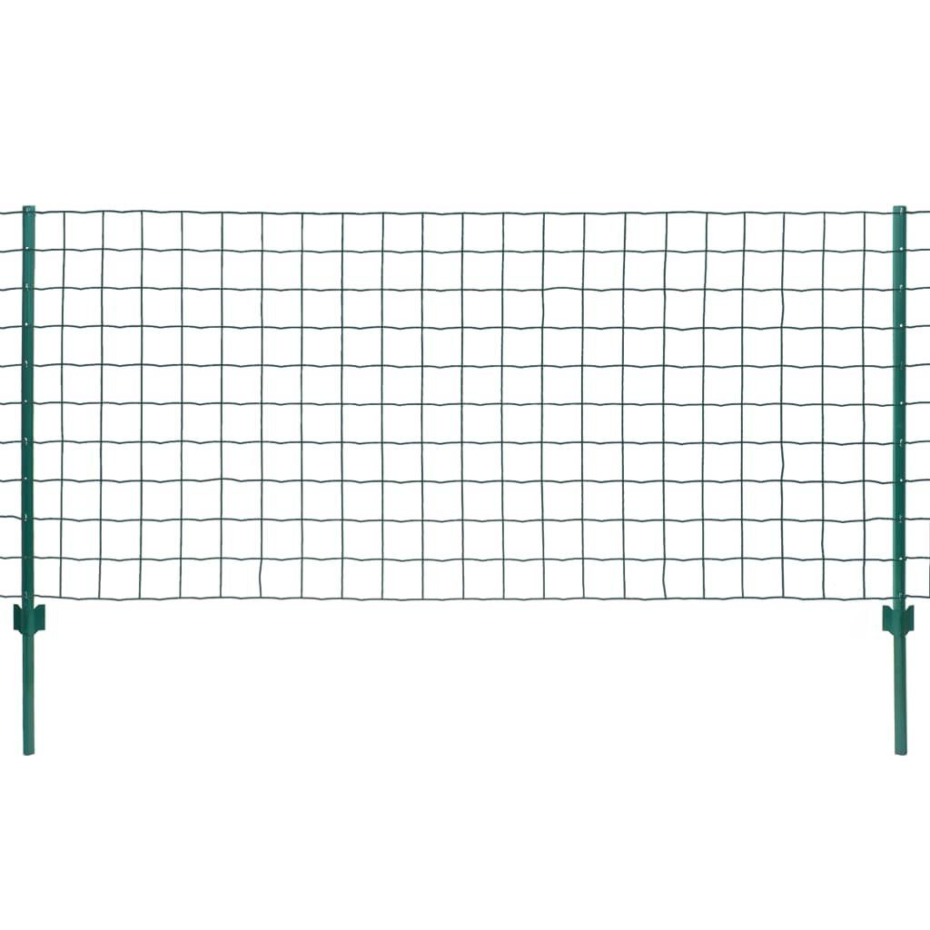 vidaXL Gartenzaun Metallzaun Stahl 20 x 0,8 m Grün, (1-St)