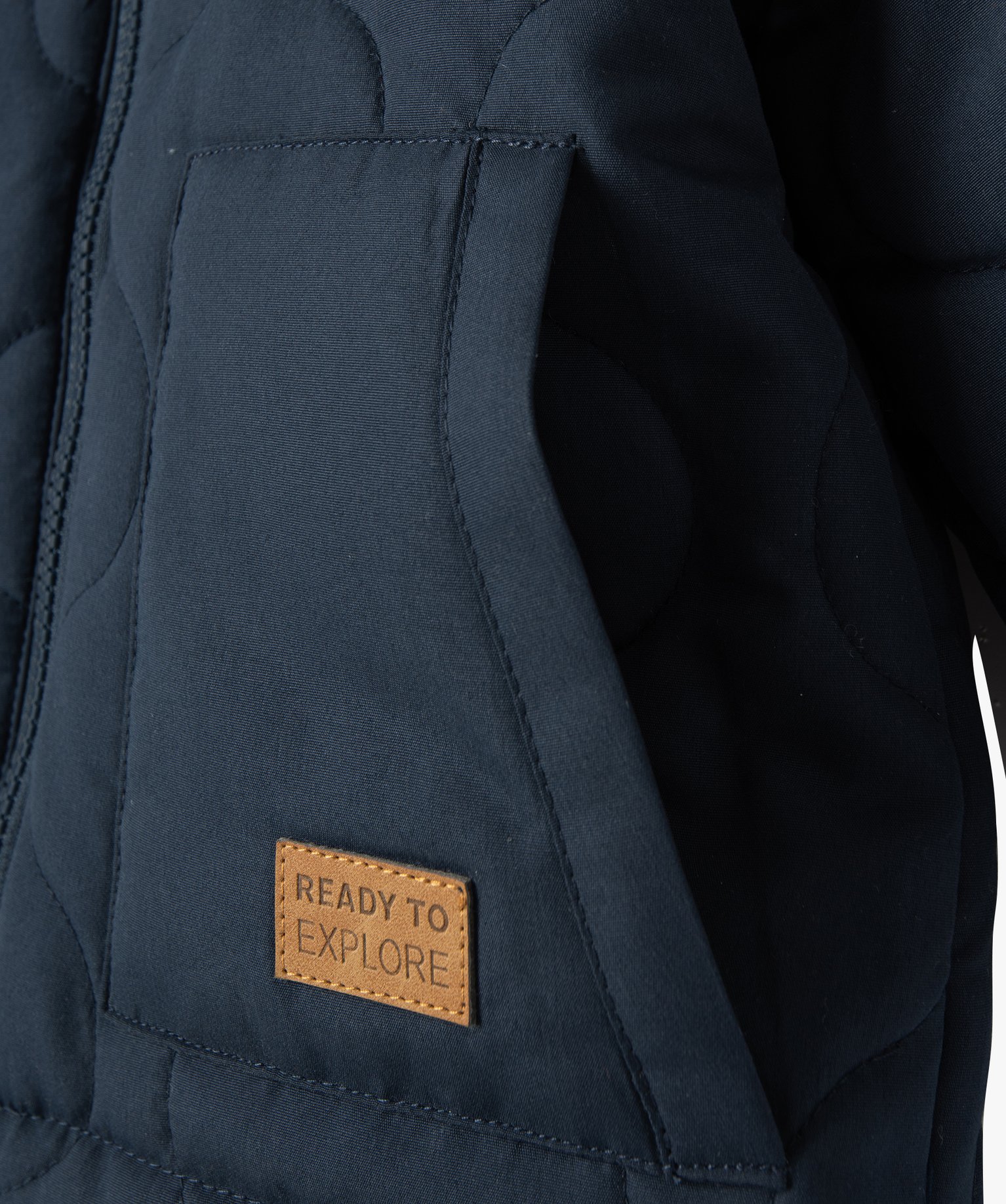 Manteau droit matelassé à capuche bébé Garçon marine | GEMO