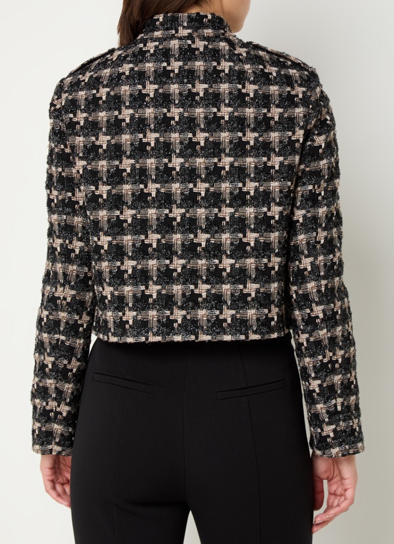 Taifun jacket in wool blend with tweed look and flap pockets