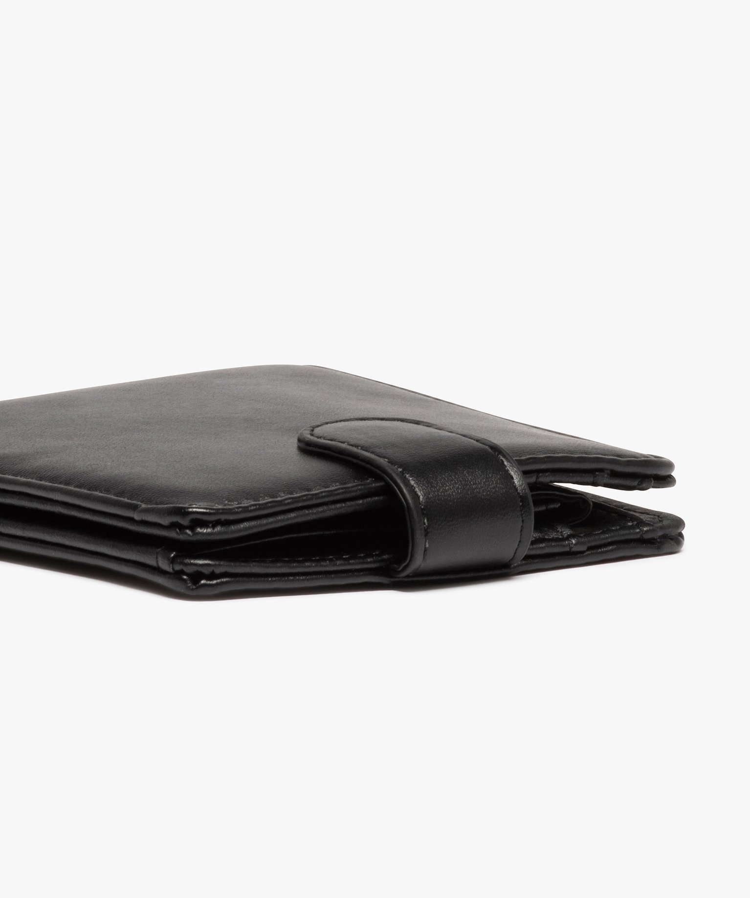 Portefeuille homme avec fermeture pressionnée noir | GEMO