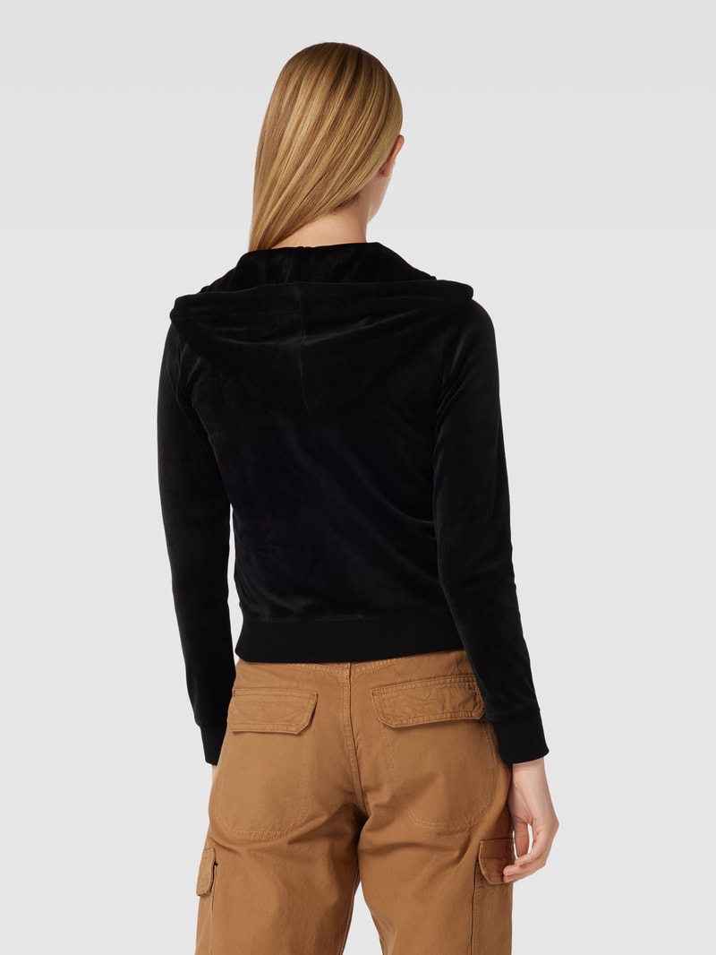 Sweatjacke mit Reißverschluss Modell 'ROBERTSON' in schwarz
