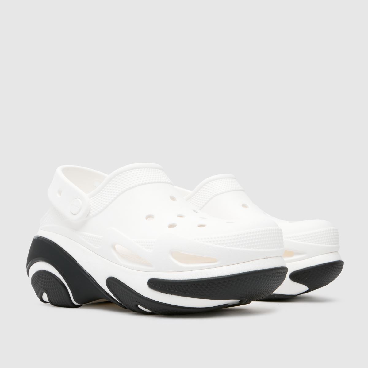 Crocs Bubble Crush klumpa szandál fehér színben