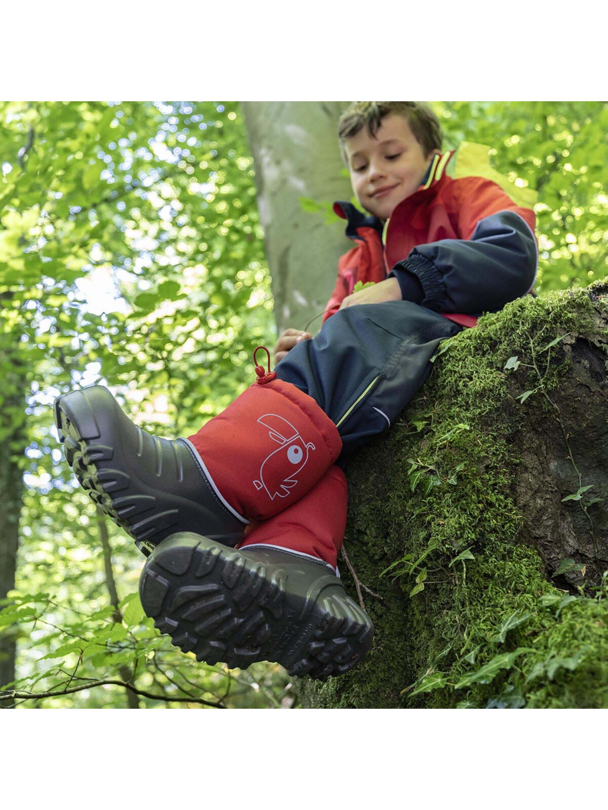 Winterstiefel mit Warmfutter, rot