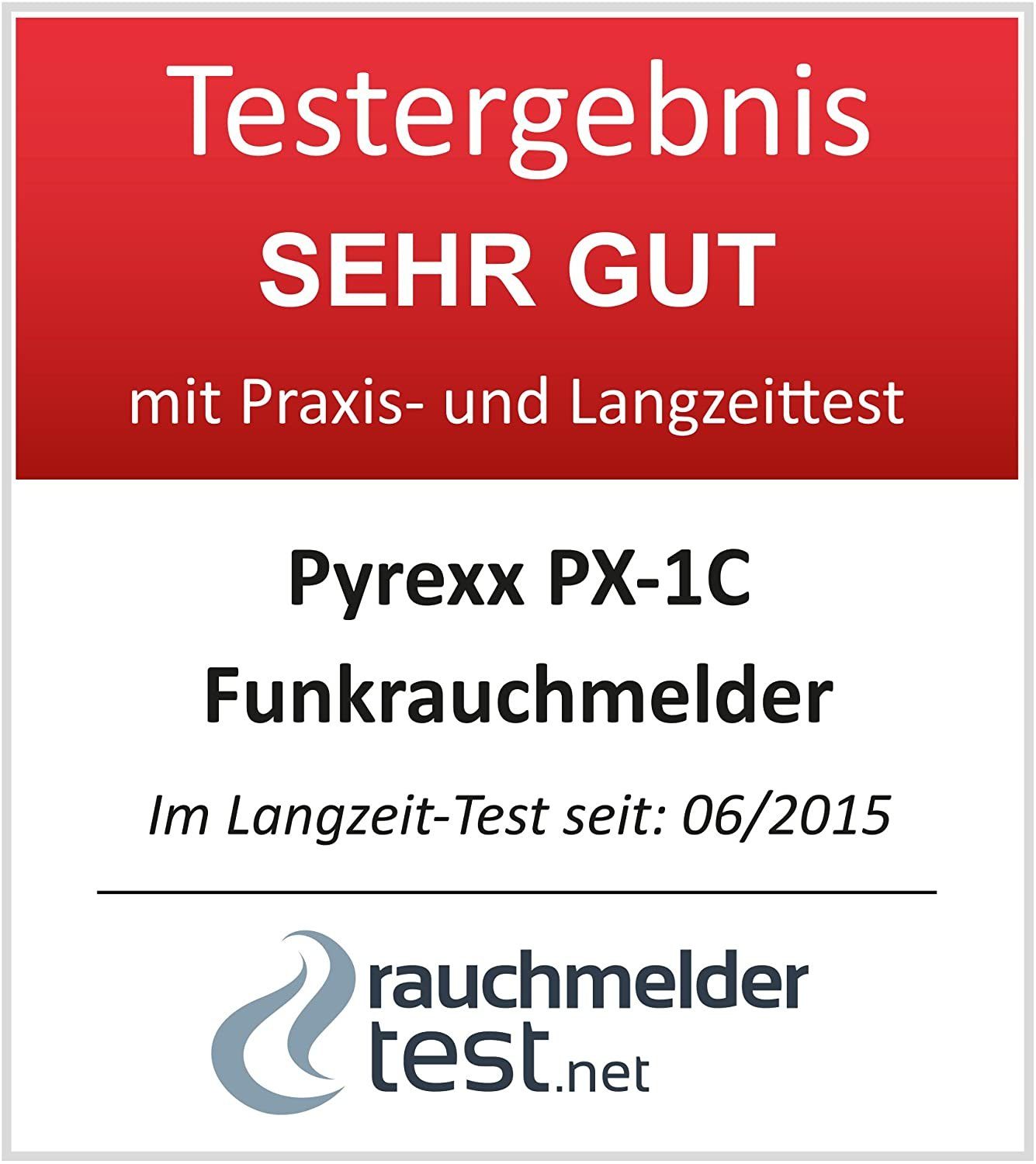 Pyrexx PX-1C Funk-Rauchwarnmelder Weiß - 1er Set Rauchmelder