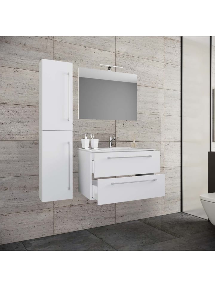 ebuy24 Badmöbelset Badinos80S Weiß 81 x 47 cm günstig kaufen onesize
