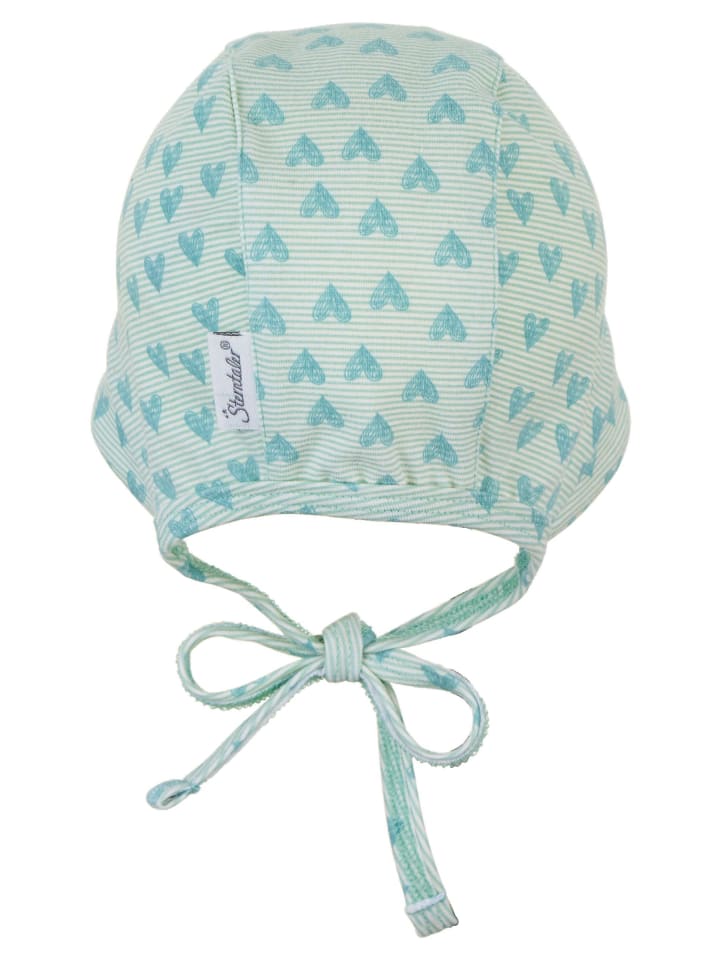 Sterntaler Baby Mütze Herzen in sattes grün günstig kaufen