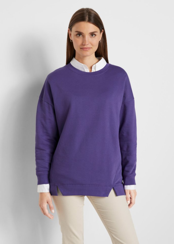 Oversize Sweatshirt mit Schlitzdetail