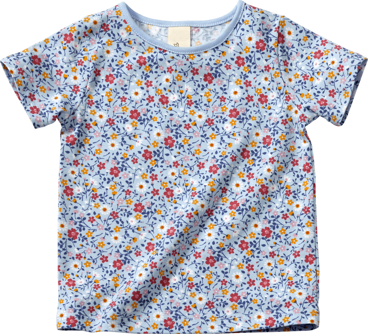 T-Shirt Pro Climate mit Blumen-Muster, blau, Gr. 104, 1 St