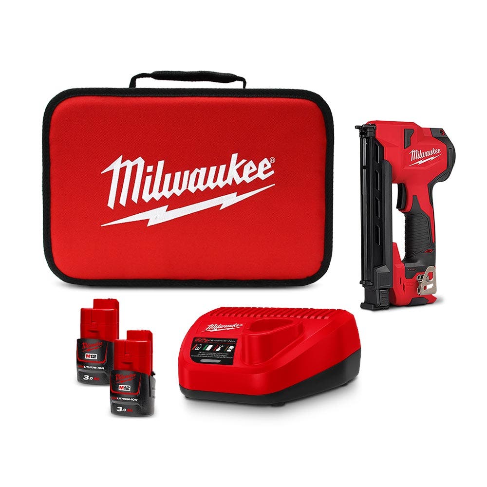 MILWAUKEE 12V 2 x 3.0Ah 25mm Cable Stapler Kit M12BCST302B