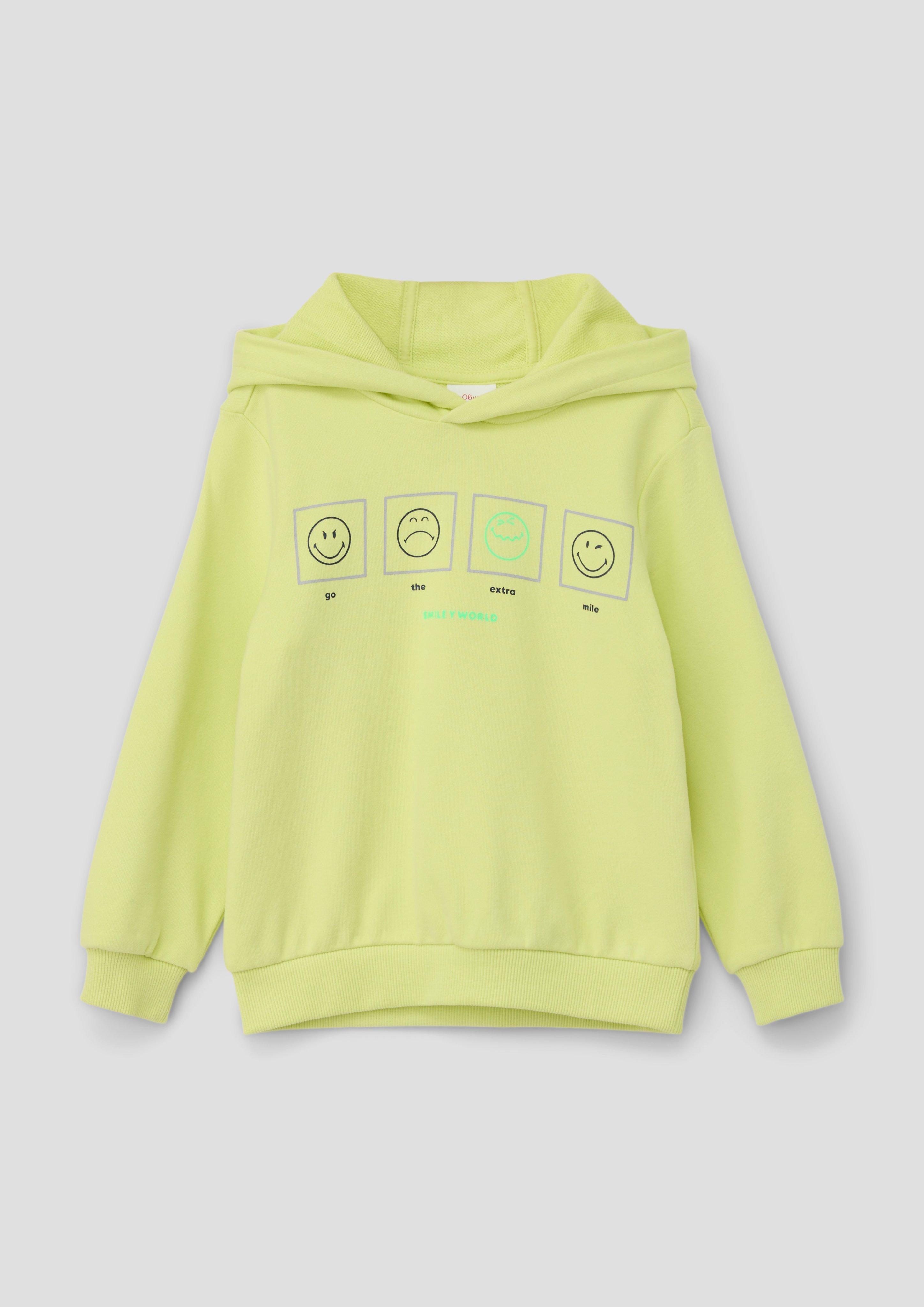 Smiley-Hoodie aus Baumwollmix  2143113-7017