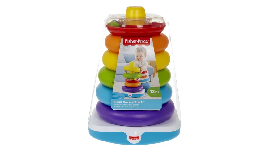 Fisher-Price Gigantische Farbring Pyramide, Steckspielzeug, Stapelturm