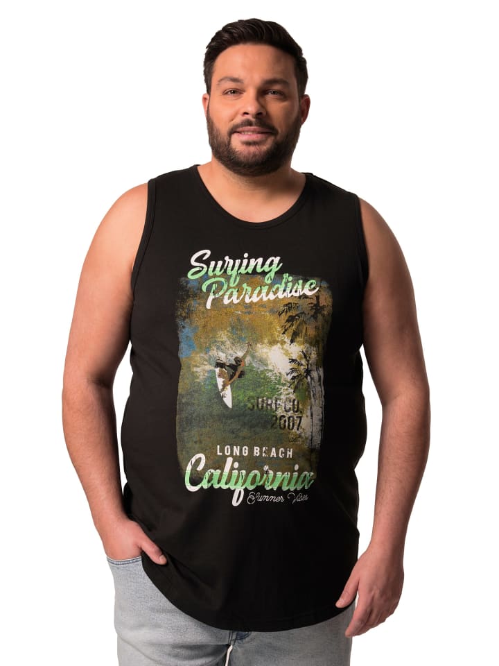 Men Plus Tank Top in blaugrün günstig kaufen