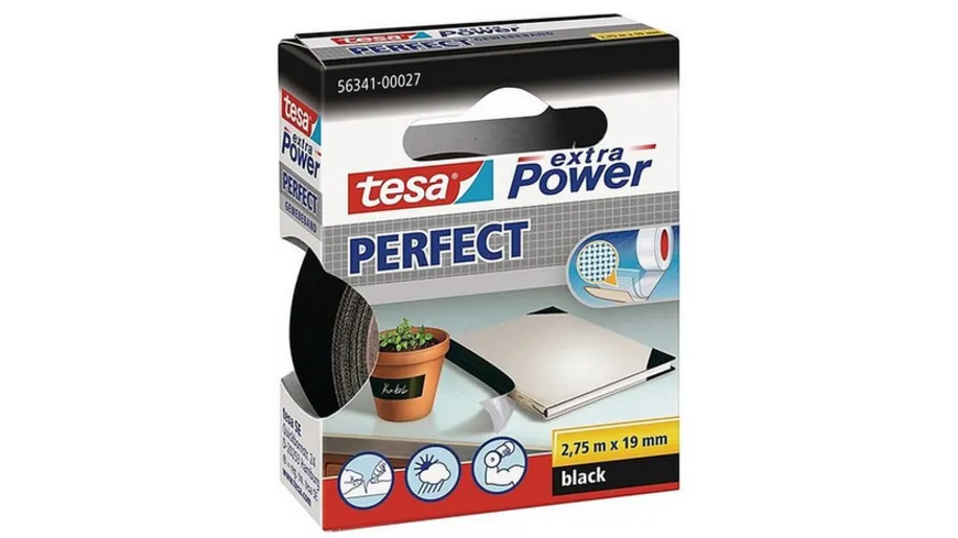tesaband® Gewebeband 19mm x 2,75m schwarz 2.75 m