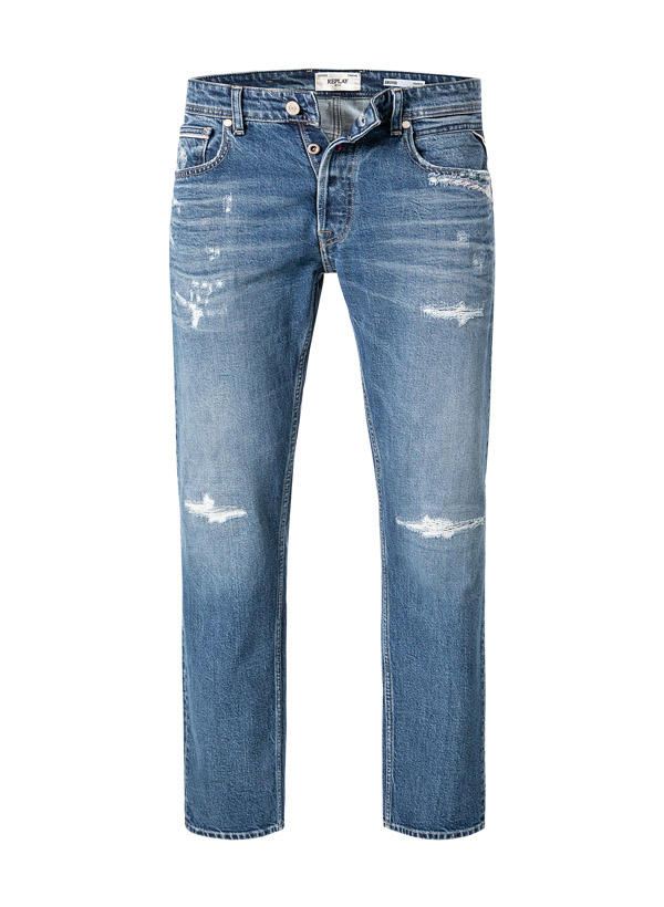 Replay, Jeans Grover, Straight Fit, Baumwoll-Stretch, blau