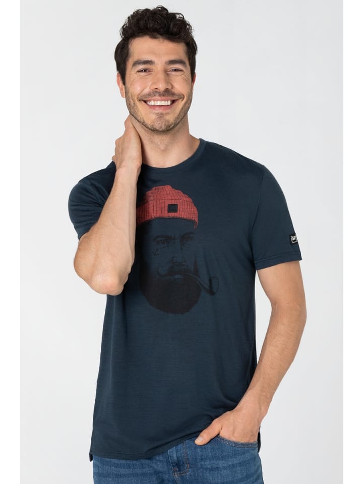 super.natural Merino T-Shirt M SAILOR TEE in blau günstig kaufen S