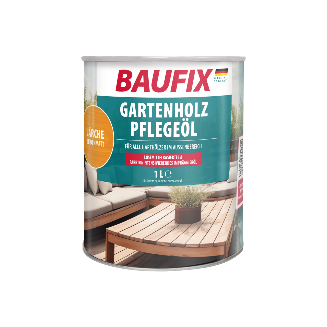 Baufix Gartenholz-Pflegeöl lärche, seidenmatt, 1 Liter