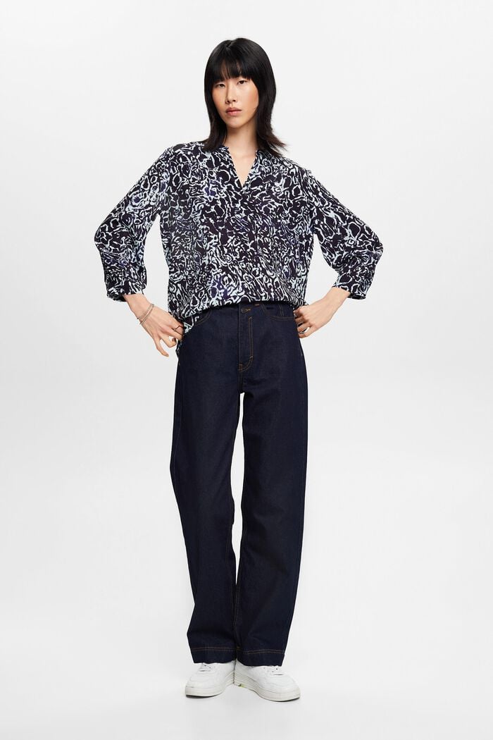 Blusen-Shirt mit Allover-Print