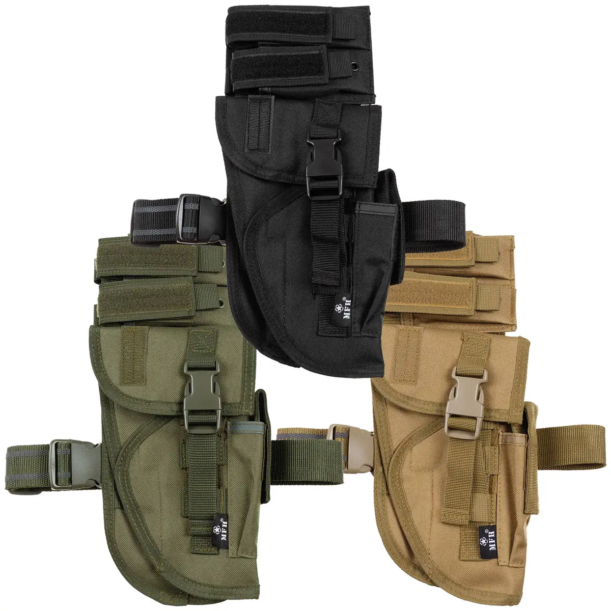 Pistolenbeinholster Tactical rechts versch. Farben