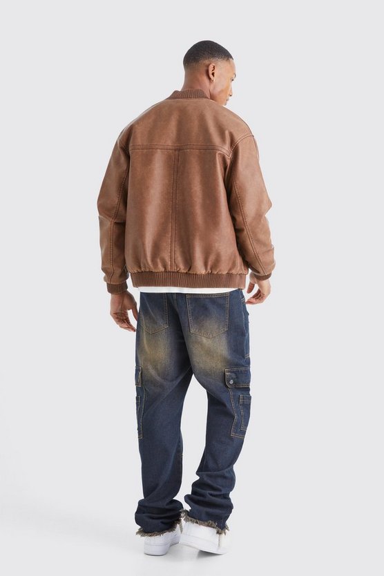 Washed Pu Bomber Jacket