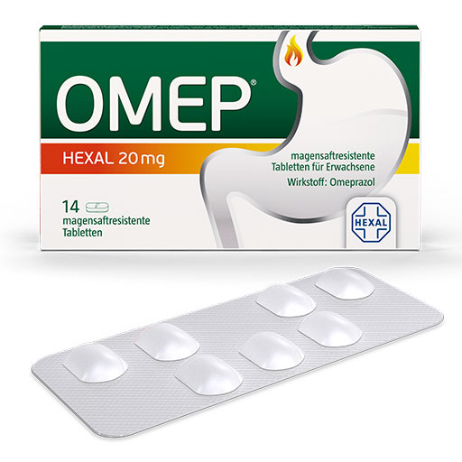 OMEP HEXAL 20 mg magensaftresistente Tabletten  14 St  Tabletten, magensaftresistent
