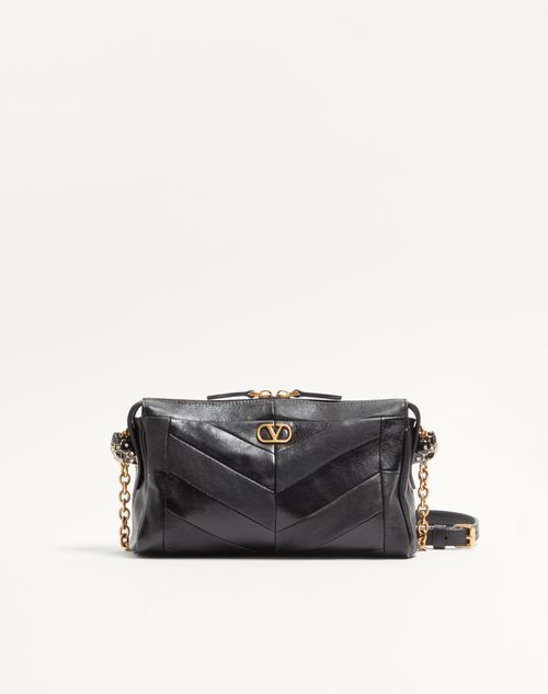 Valentino Garavani Panthea Lille Chevron Nappa Skuldertaske