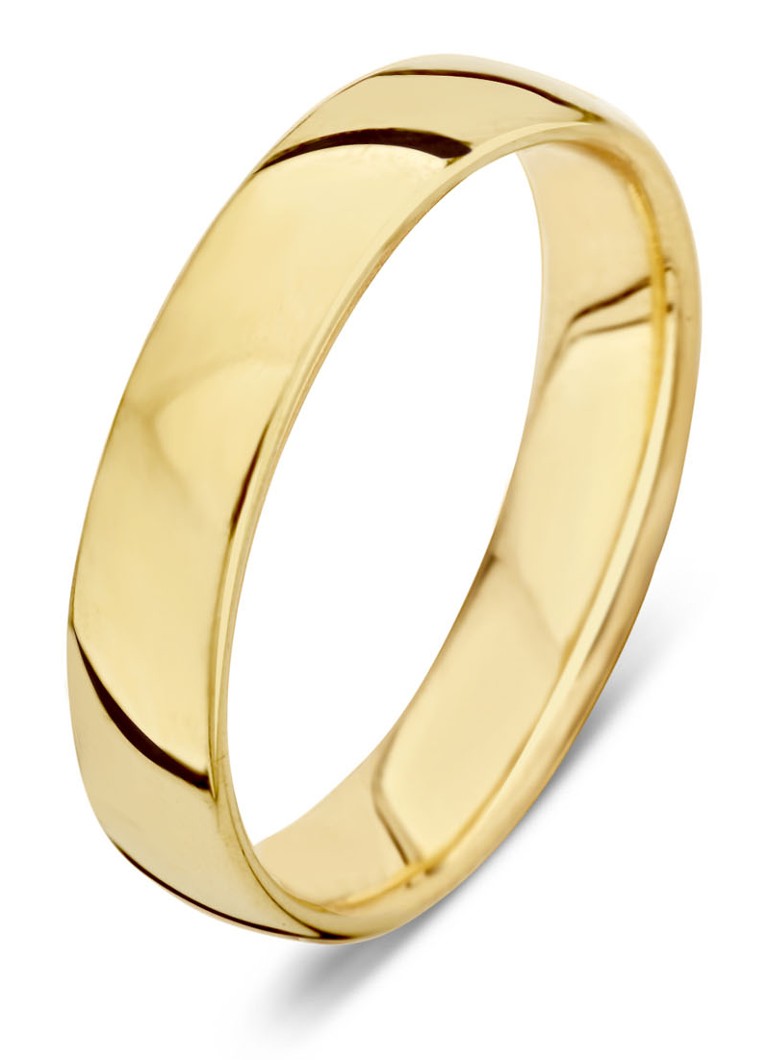 Diamond Point Yellow Gold Wedding Ring