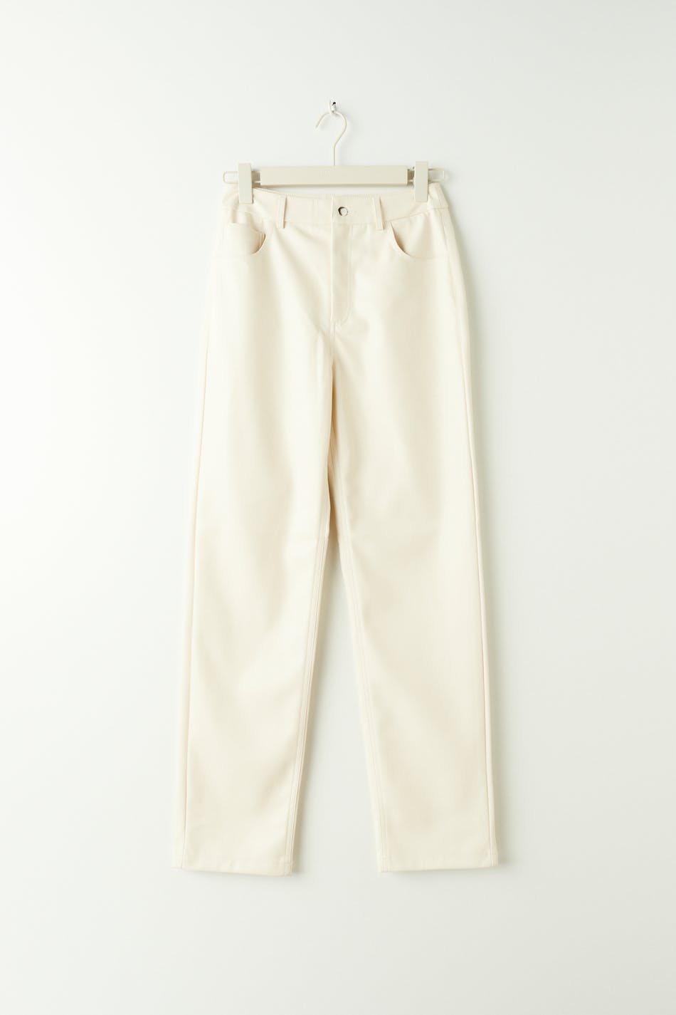 Straight pu trousers