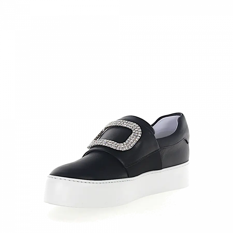 Truman's - Sneaker 8752 Kalbsleder Kristallverzierung schwarz - schwarz