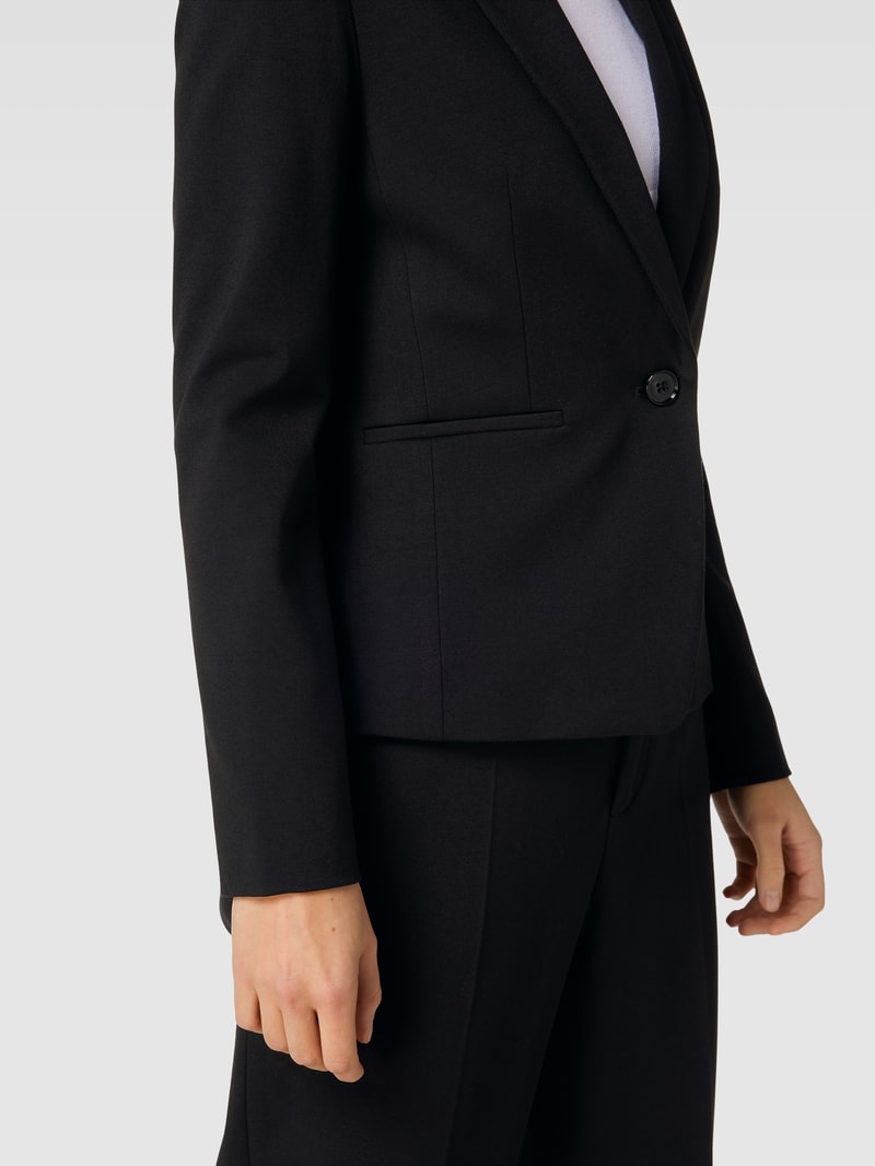 Blazer mit Reverskragen in schwarz