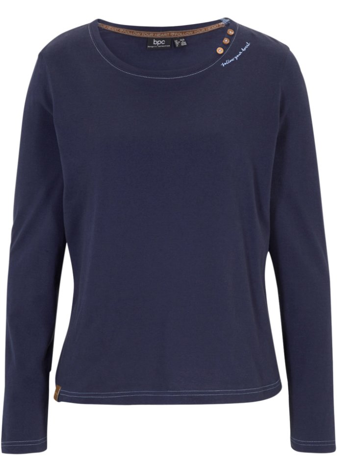 Langarmshirt mit Zierknöpfen