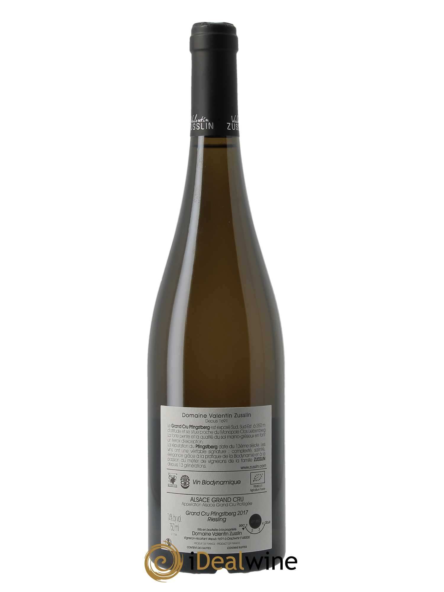 Riesling Grand Cru Pfingstberg Valentin Zusslin (Domaine)  2017 - Lot de 1 Bouteille
