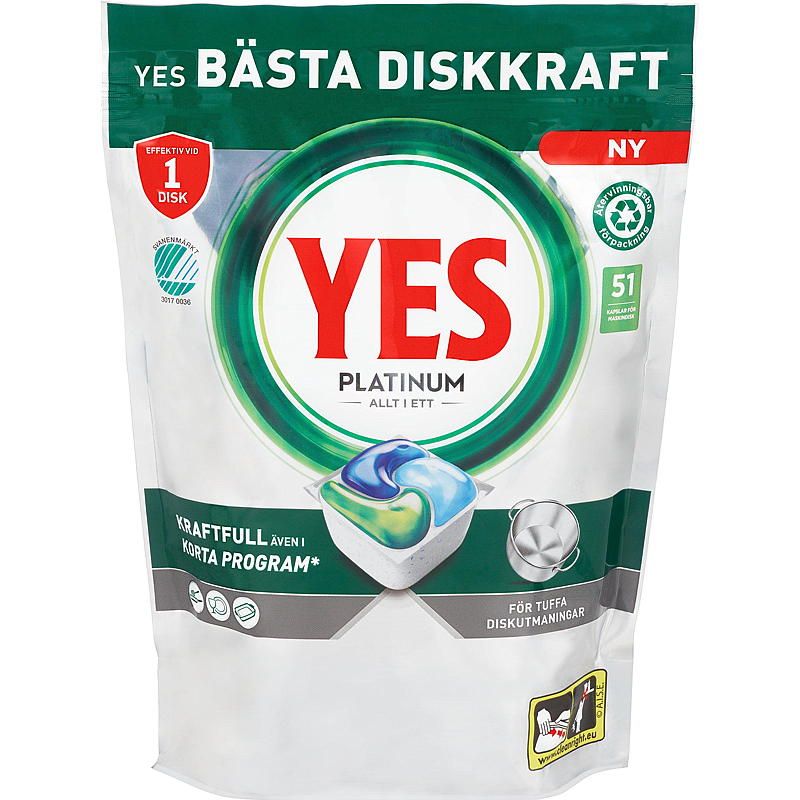 Yes Yes oppvasktablett 51 stk Platinum