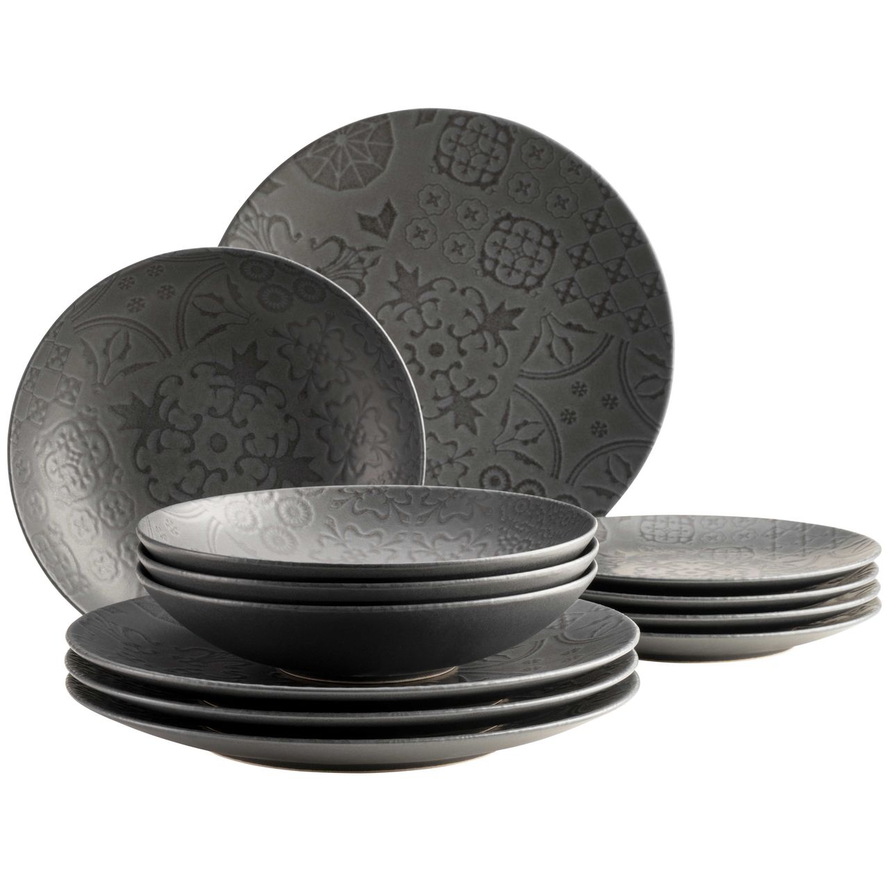Mäser Serie Traditional Tiles, Tafelservice 12 teilig für 4 Personen