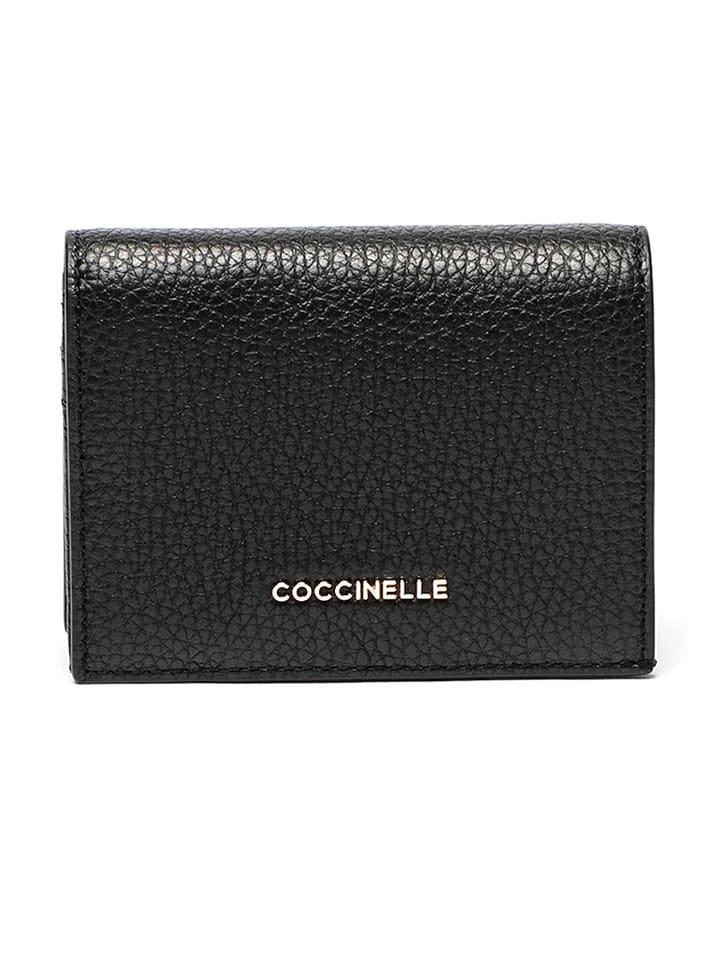 COCCINELLE Leder-Kartenetui in Schwarz - (B)11 x (H)9 cm günstig kaufen onesize