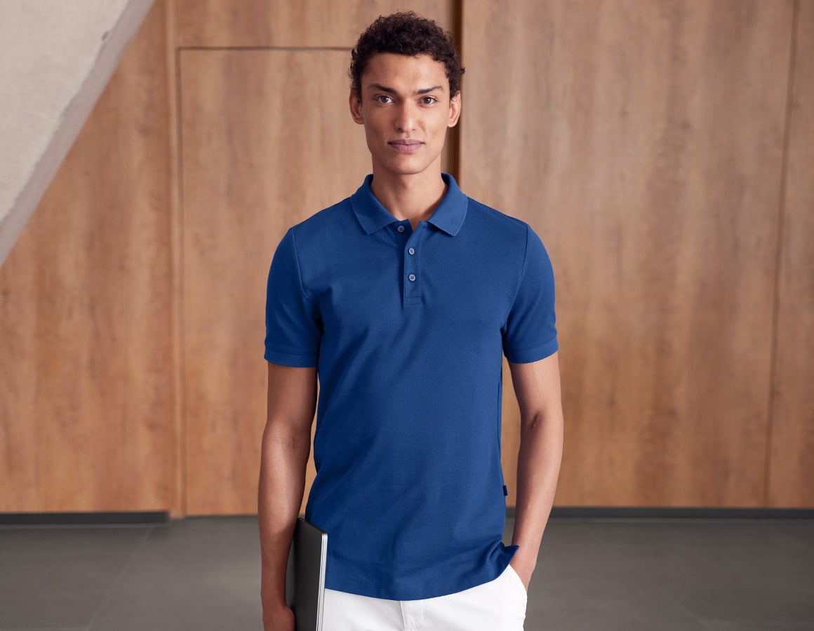 e.s. Piqué-Polo cotton stretch