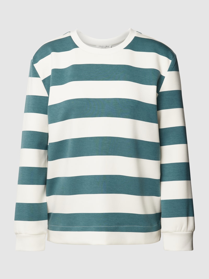 Pullover mit Streifenmuster in petrol