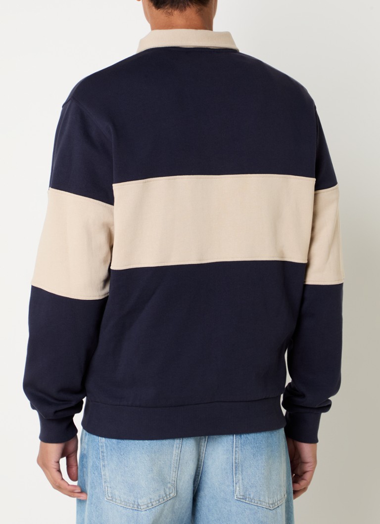 Maglione Les Deux con mezza zip e logo ricamato