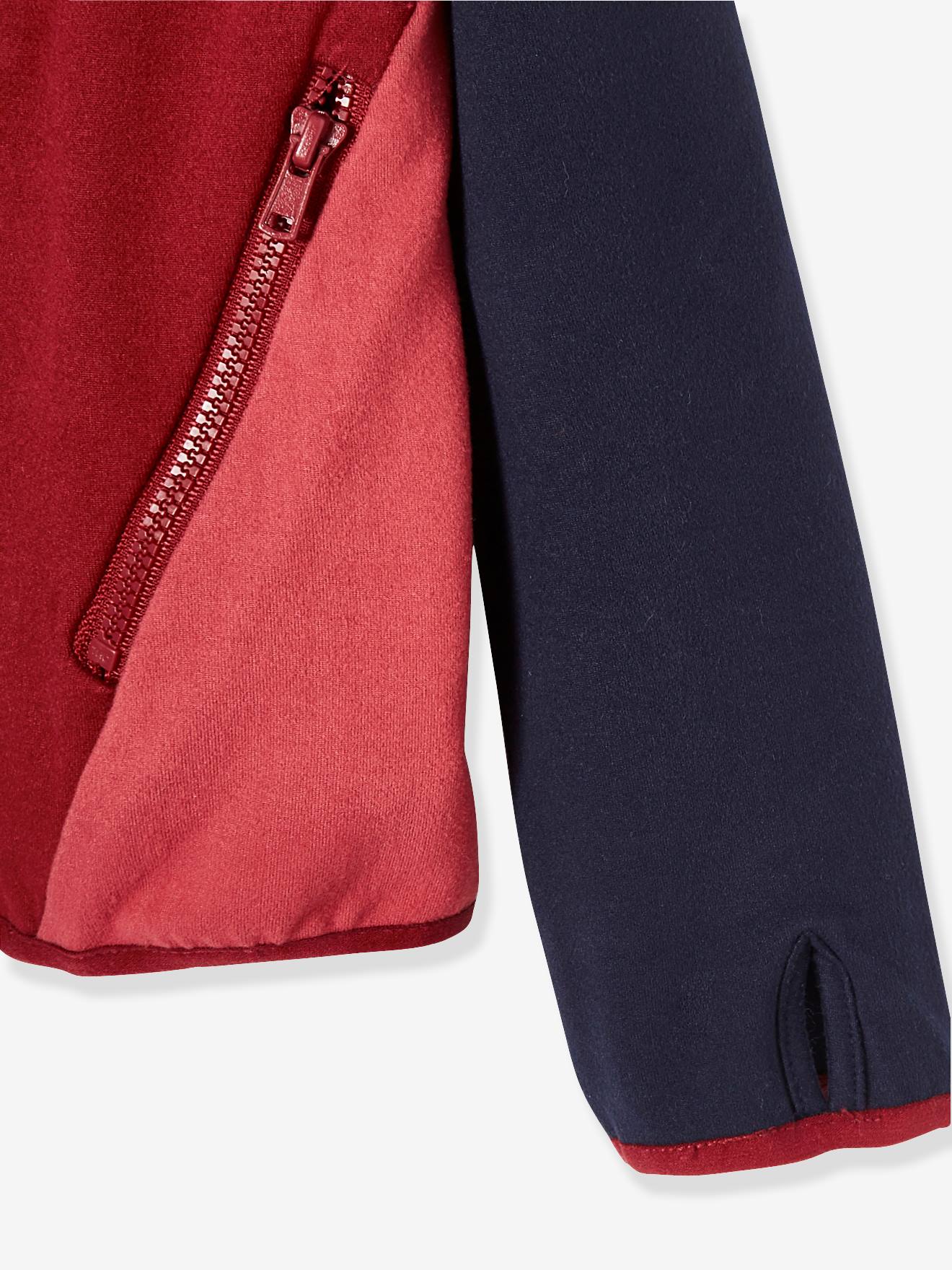 Sweat à capuche sport fille effet colorblock bleu nuit