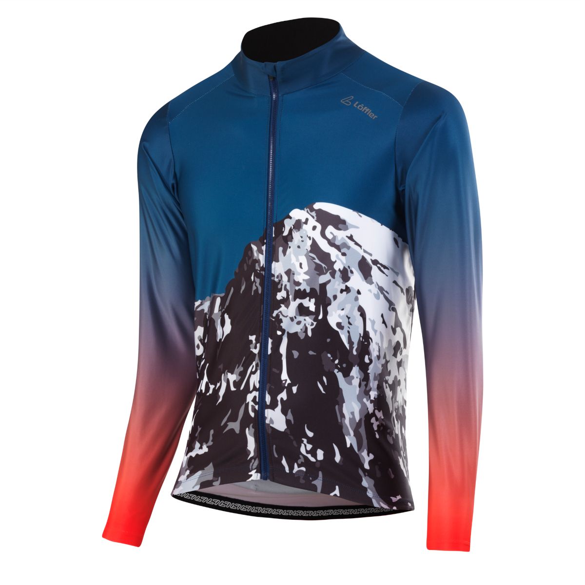 Löffler Scarp blaues Herren Langarm-Radtrikot