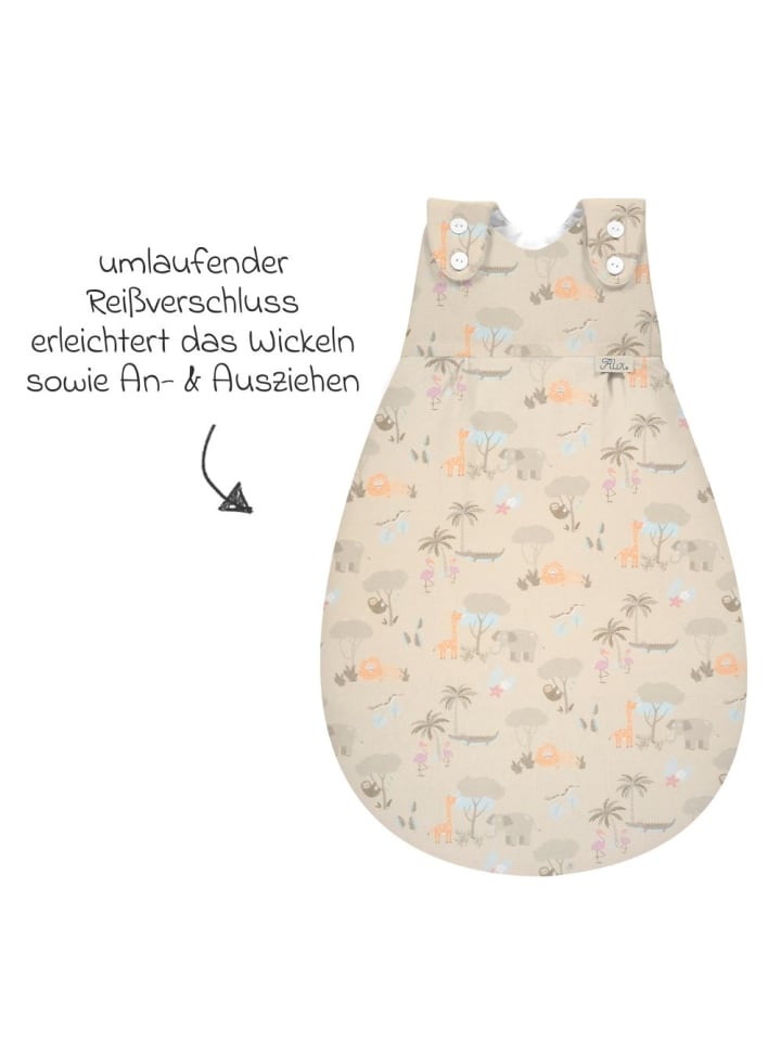 Alvi Baby-Mäxchen Außensack - Jungle - Gr. 68 in beige,bunt günstig kaufen