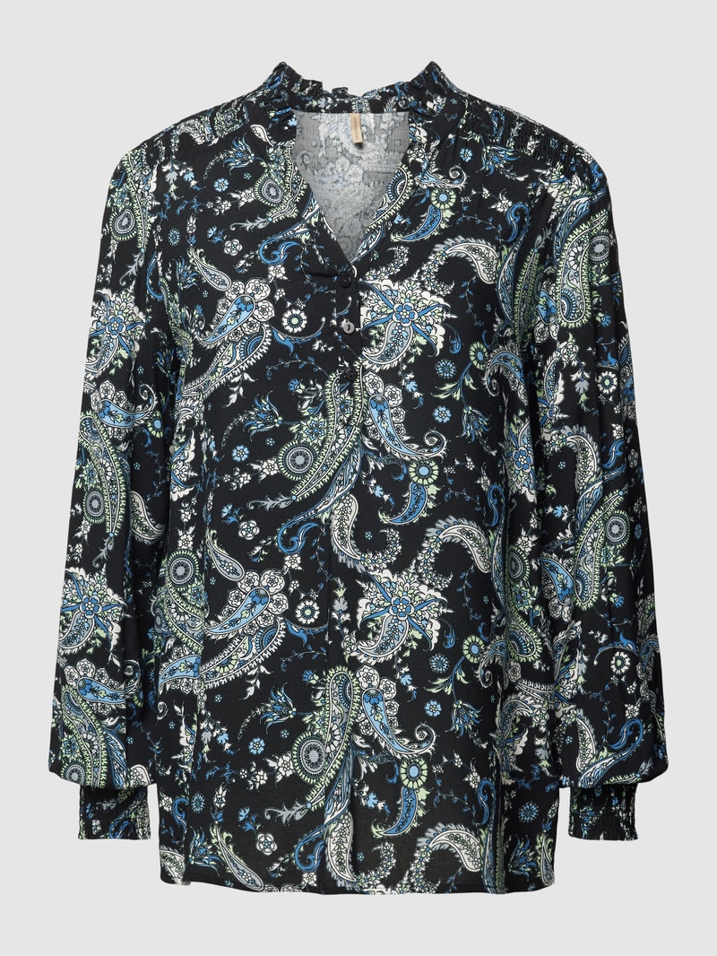 Bluse mit Paisley-Muster Modell 'Alma' in hellblau