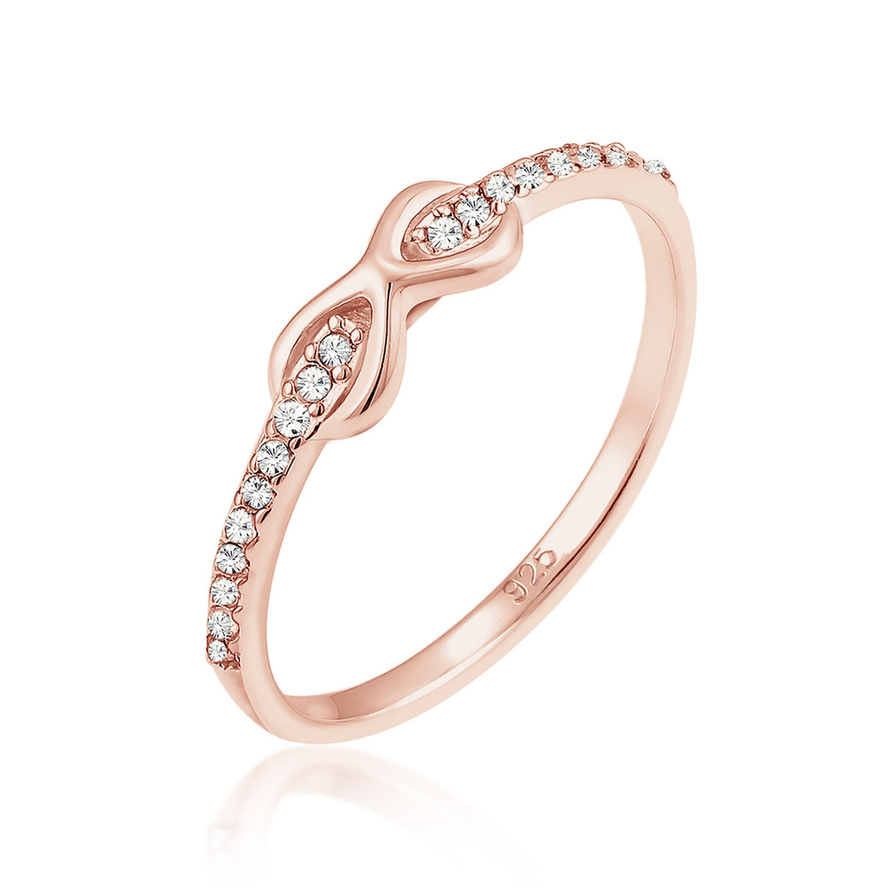 Elli Elli Bague Infinity Kristalle Edel Cute 925 Silber Bague
