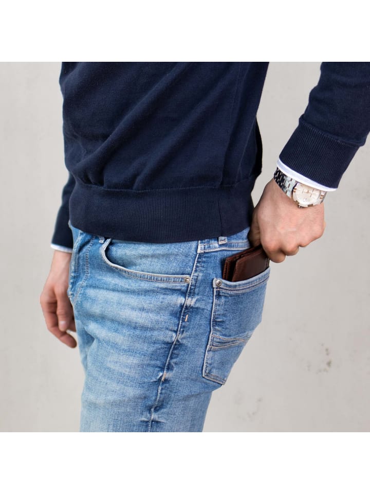 BACCINI Leder-Geldbörse echt Leder Geldbeutel handgefertigt Portemonnaie in braun günstig kaufen onesize
